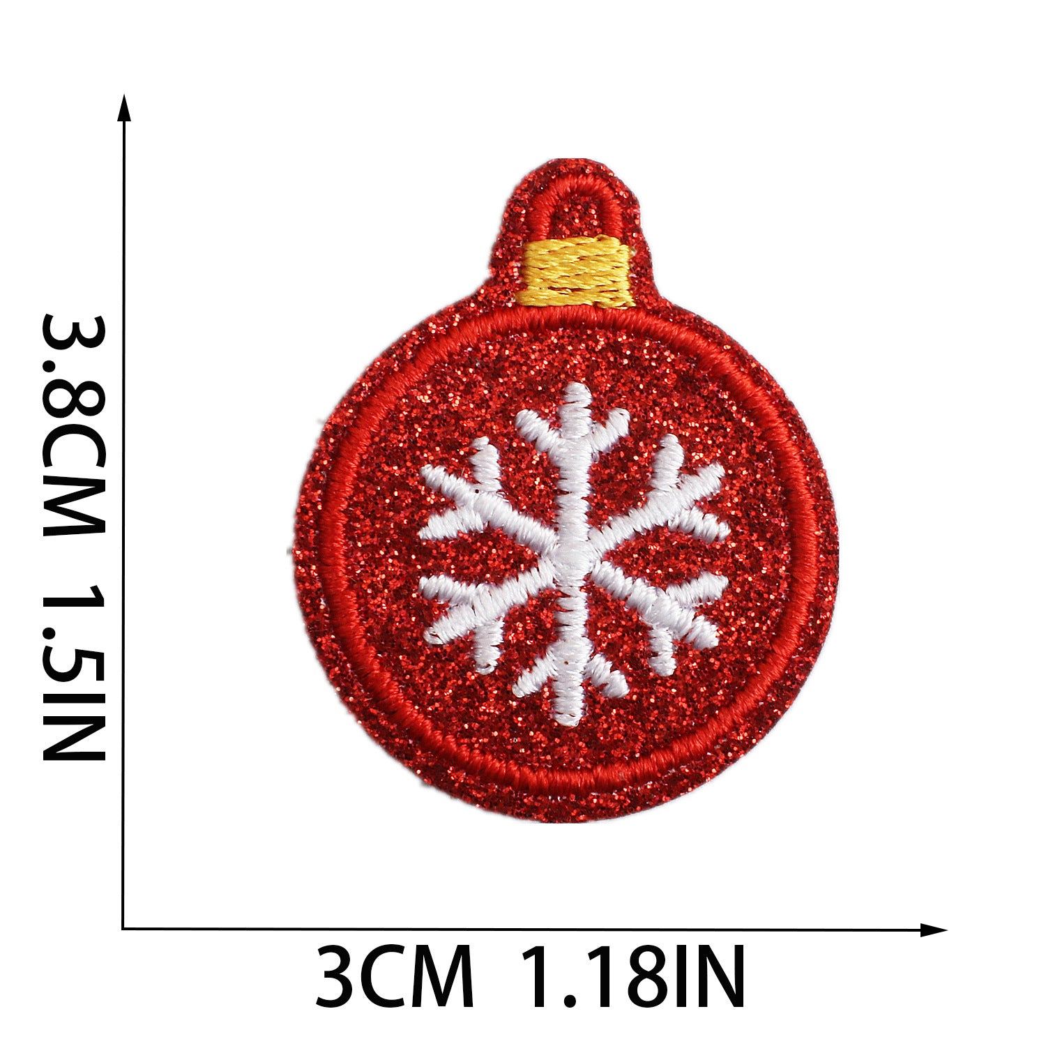 Wholesale Colorful Light Strip Embroidered Cloth Patch Christmas Patch